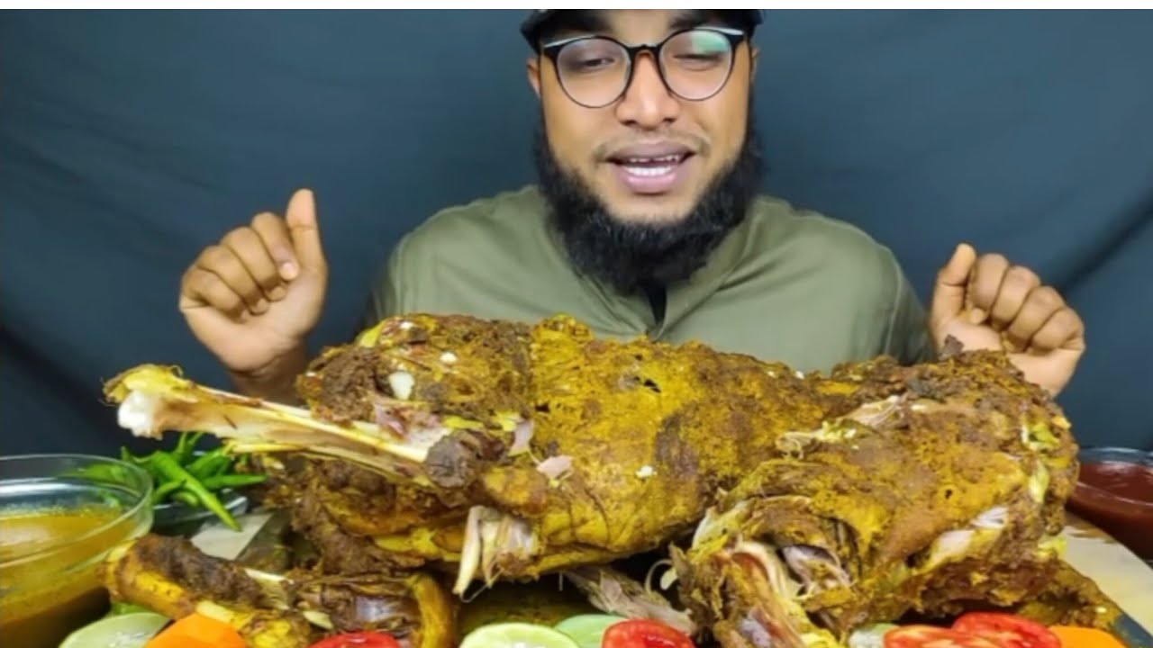 ASMR:-🤤 Eating Spicy Mutton and Seafood 🦞🍢