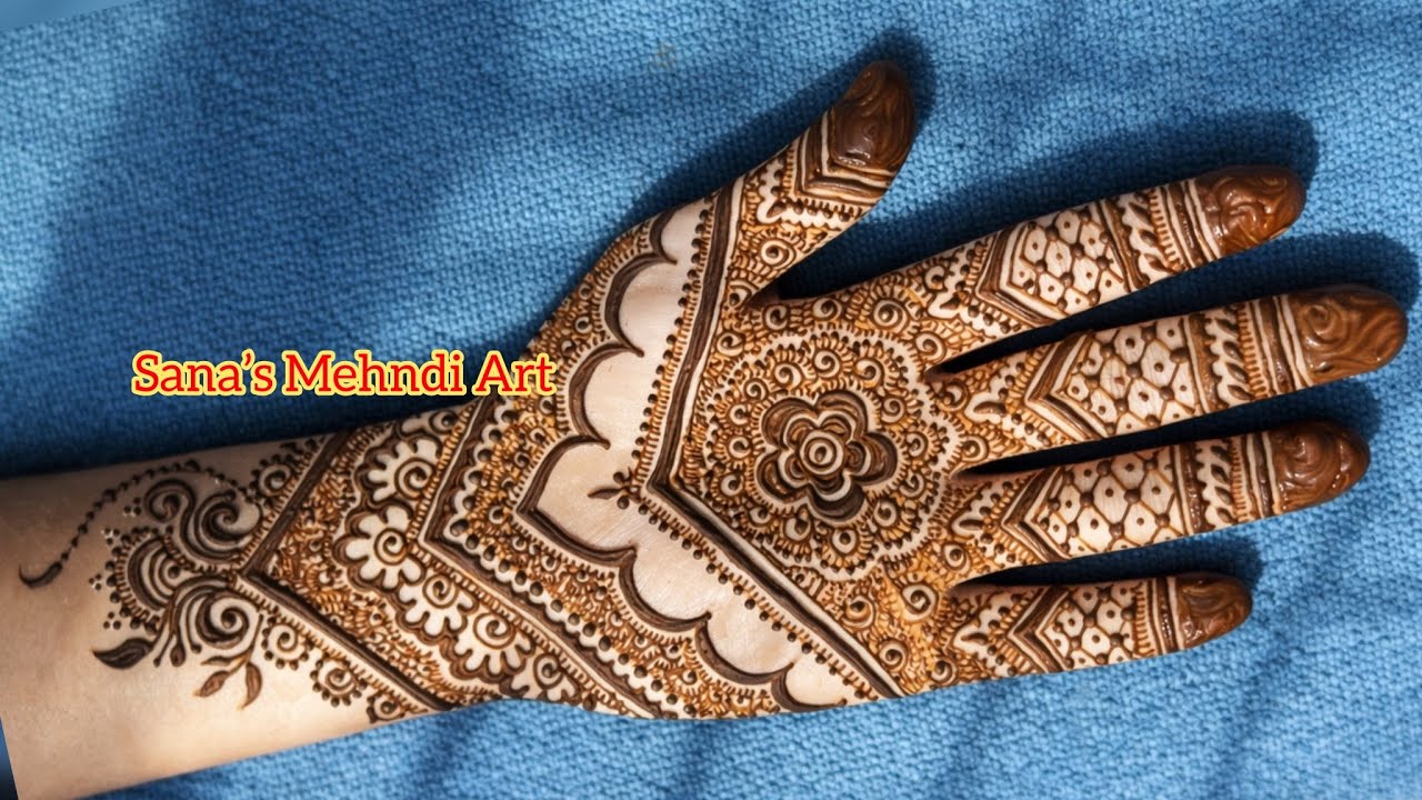 Very Beautiful Bareek Semi Bridal Mehndi Design | Latest Stylish Back Hand Henna Tutorial #henna 