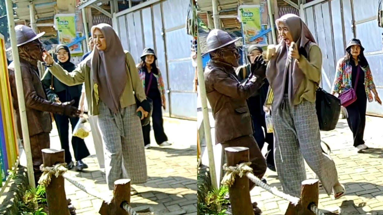 entah apa yang merasukimu..!! prank patung paling lucu..!!!