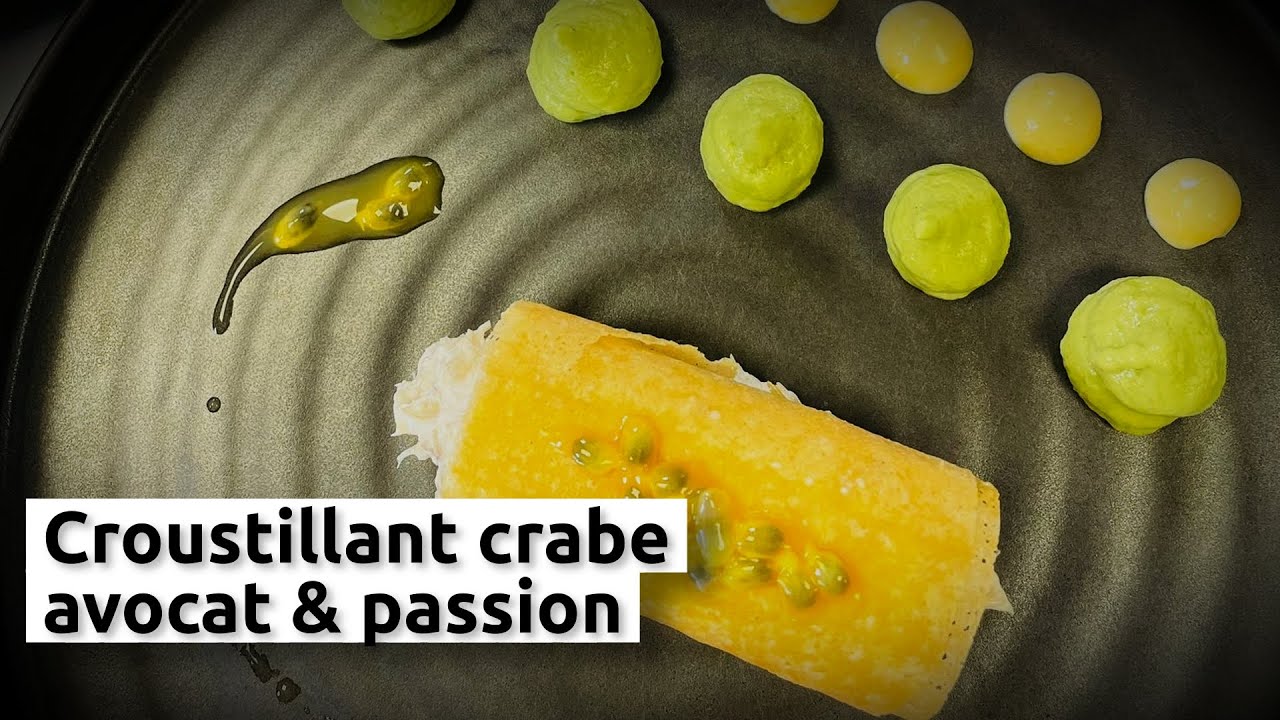 Croustillant crabe, avocat & passion