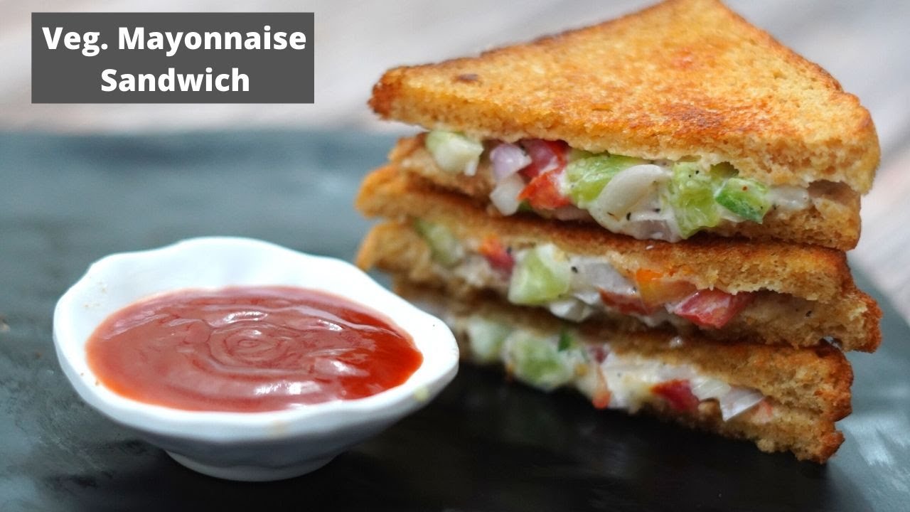 Veg Mayonnaise Sandwich Recipe | Quick And Easy Sandwich Recipe Using Pan | By Hnbskitchen