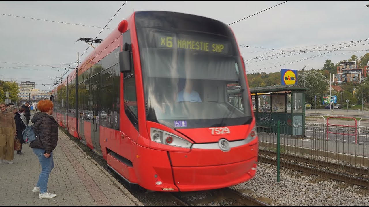 Slovakia, Bratislava, tram x6 ride from Molecova to Kráľovské údolie