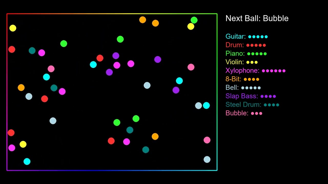 Relaxing with bouncing balls for Work, Study, Coding