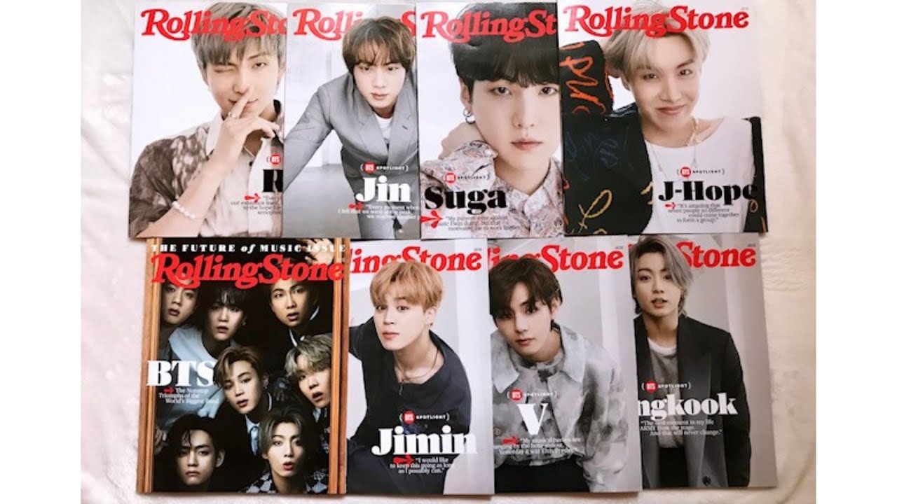 [Unboxing] BTS ROLLING STONE MAGAZINES 💜   (all 8 versions)