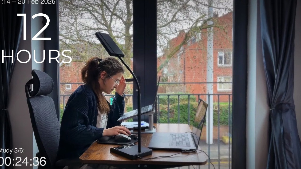 12-Hour LIVE Study With Me 🎓 | Cozy UK Ambience | Custom Pomodoro Timer | Deep Work Mode