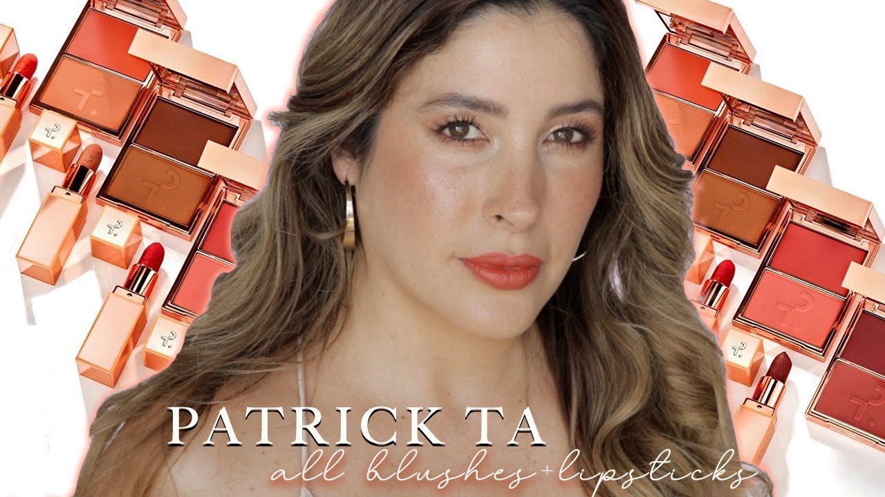 PATRICK TA New DUO CREAM POWDER BLUSHES + MATTE LIPSTICKS MAJOR HEADLINES Face Demo Swatches Review