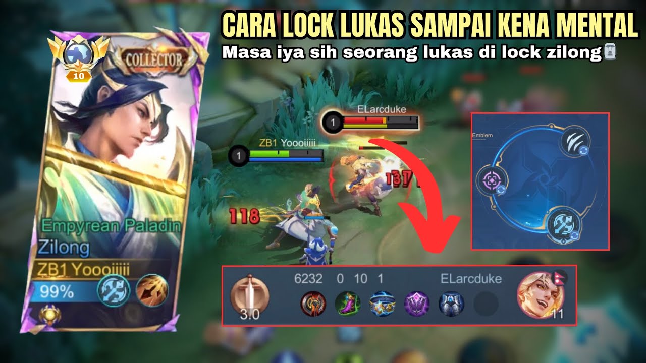 ZILONG VS LUKAS EXP LANE🔥, LUKAS DI BUAT TAK BERDAYA SAMA ZILONG!! || Top Global Zilong Mlbb