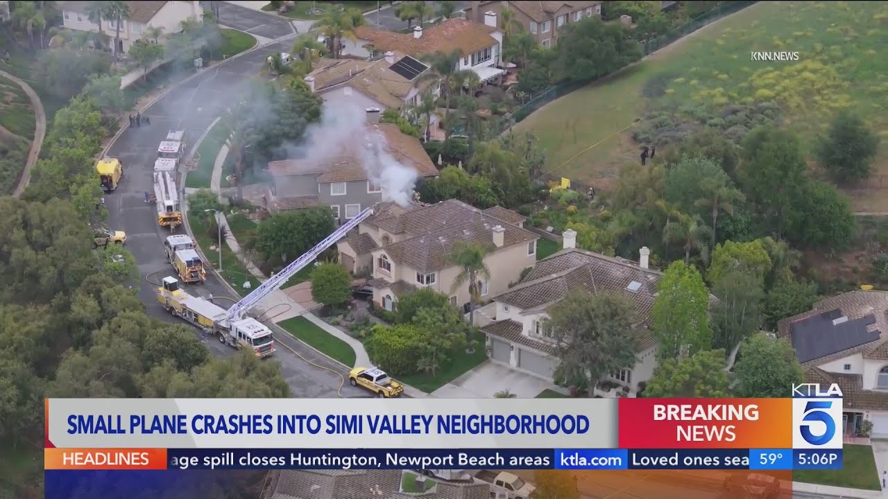 Pilot killed, homes burned by Simi Valley plane crash