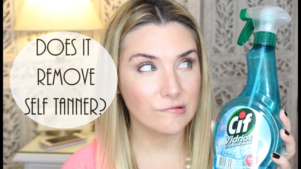 REMOVING SELF TANNER STAINS WITH WINDEX??! | HACK OR WACK