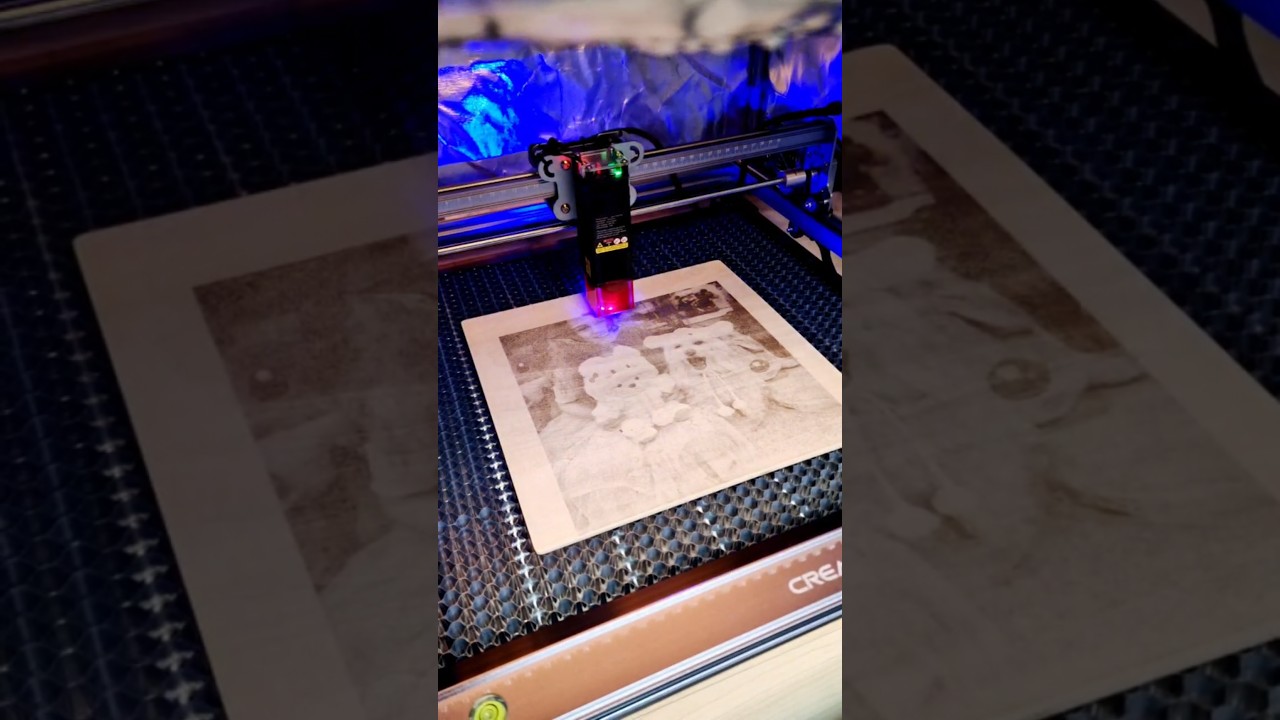 #shorts Testing my new Creality CR Falcon 10w Laser Engraver/Cutter 🔥 Beginner Friendly