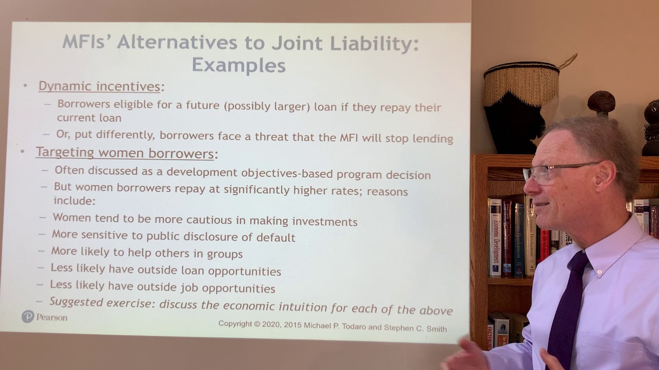 Microfinance 2: Microcredit Alternatives to Joint Liability