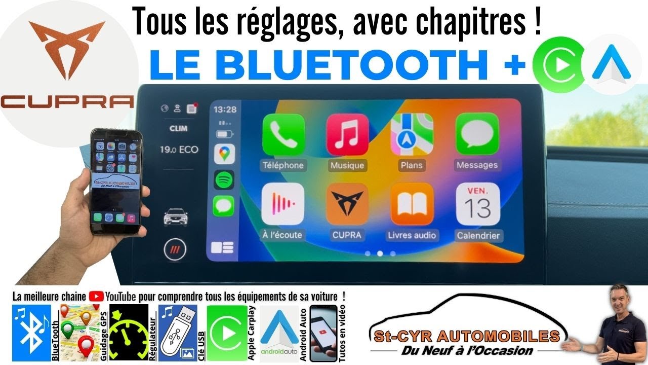 CUPRA leon, formentor, Associer supprimer téléphone, Carplay & Android auto,Guide complet Bluetooth