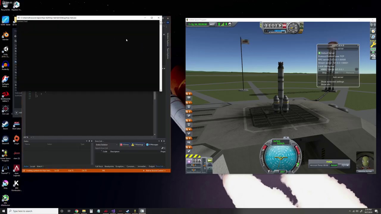 How to setup the Krpc Mod For C# KSP