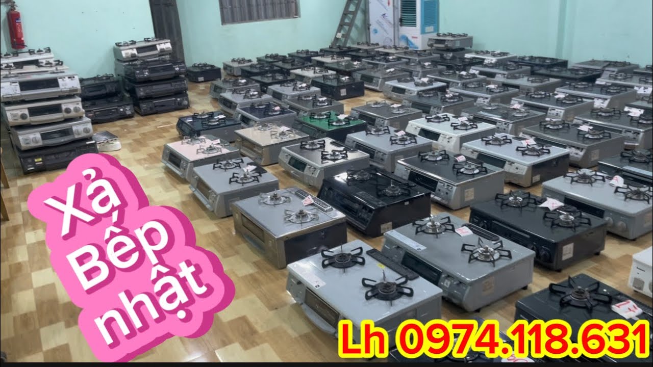Xả lô bếp ga nhật bãi giá rẻ mua bếp ga an toàn chống cháy nồi 0974118631 #bepganhatnoidia #paloma