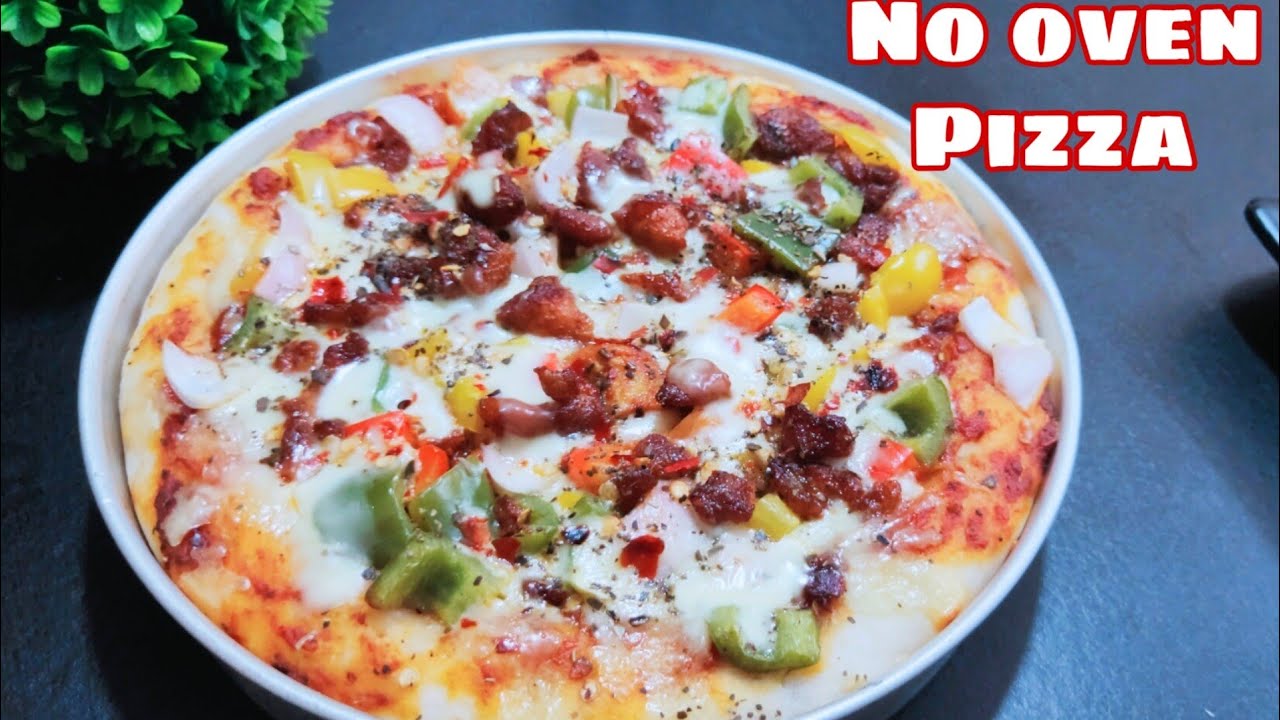 Pizza Recipe  without oven // chicken pizza recipe // Homemade chicken pizza
