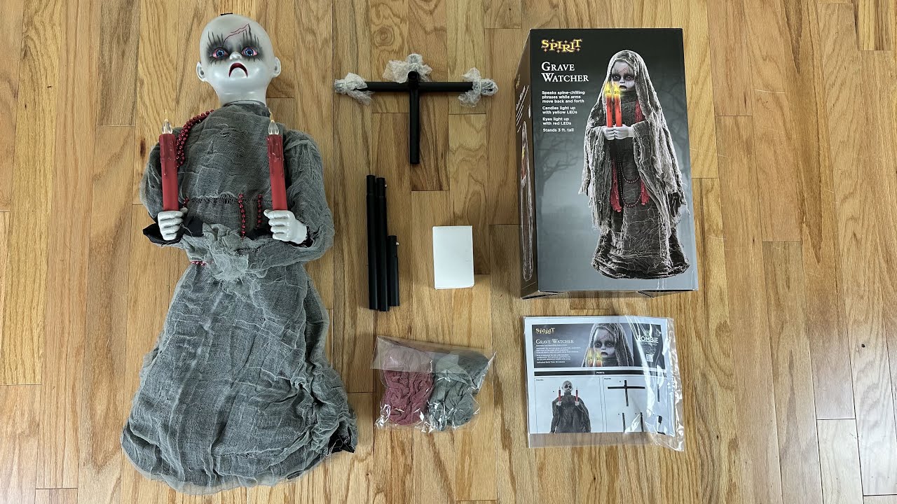 Spirit Halloween 2023 Grave Watcher Animatronic Unboxing