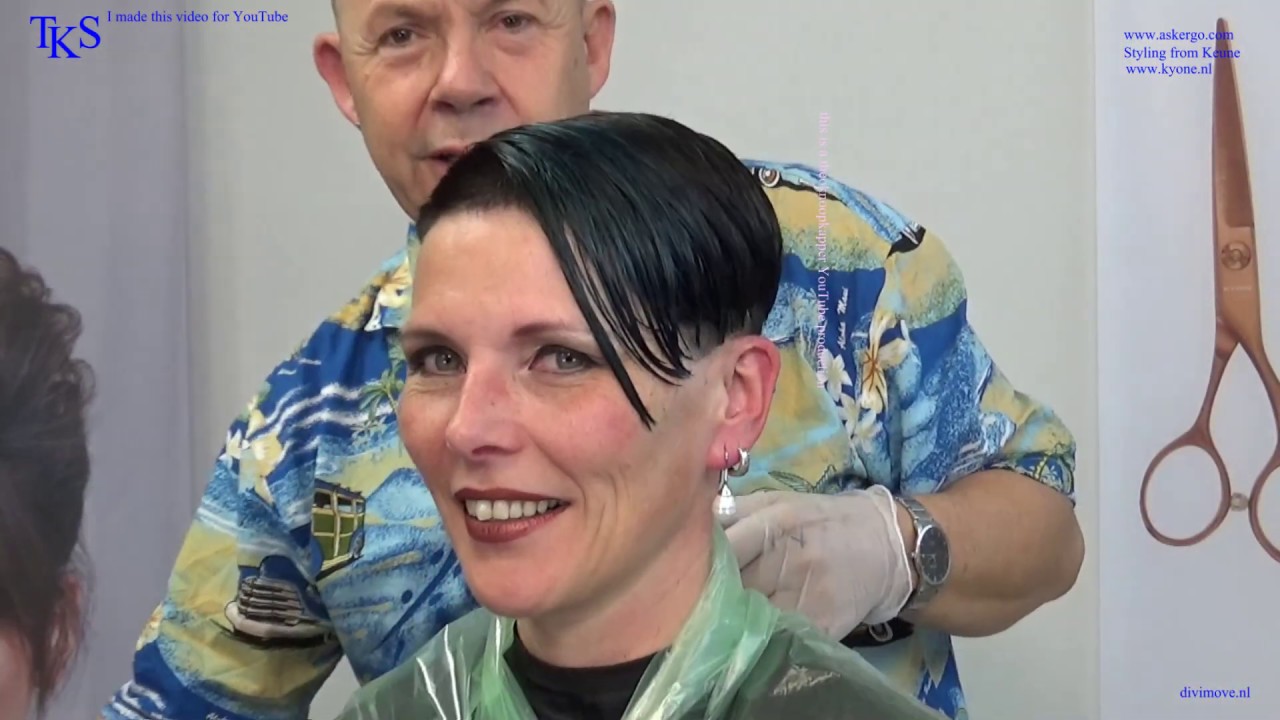 A Fresh Ultra-Short Disconnect Asymmetric Tattoo Hairstyle Tutorial of Hortense by TKS