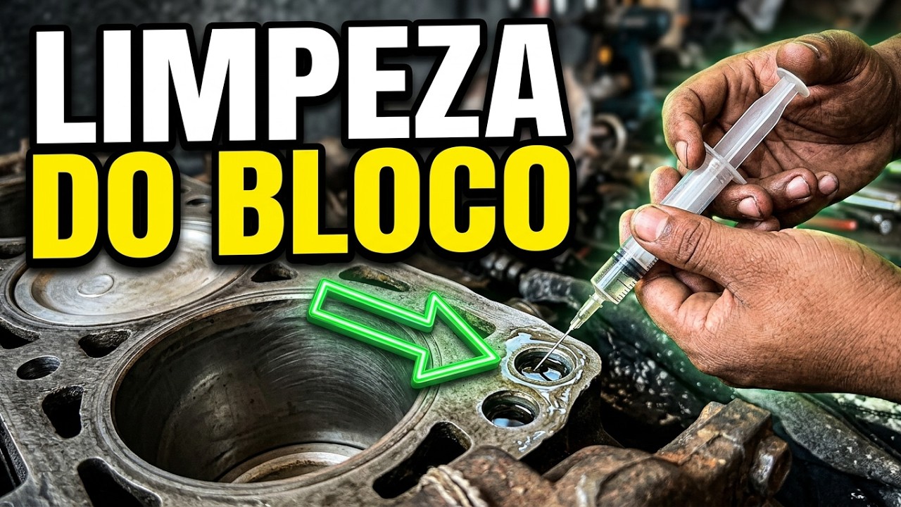 limpeza do bloco (parte2),como retirar água alojada no furo do parafuso de fixação do cabeçote.