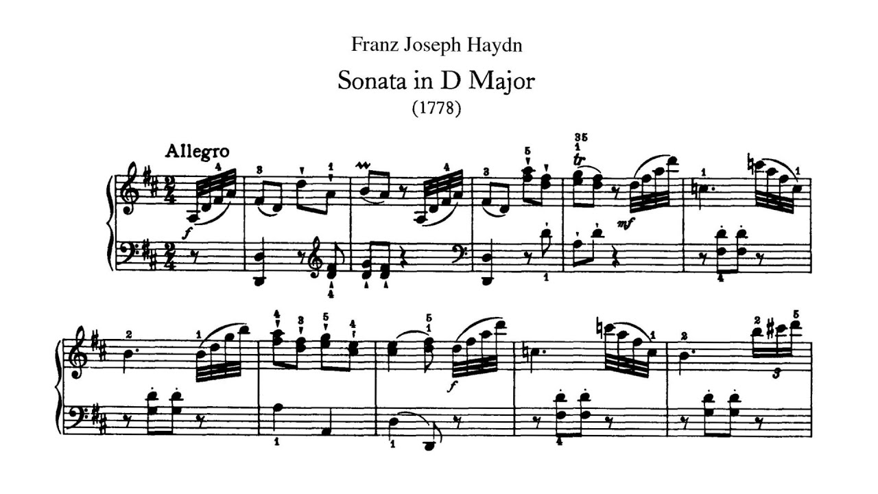 Haydn: Keyboard Sonata No. 34 in D major, Hob.XVI:33 [Alpenheim]