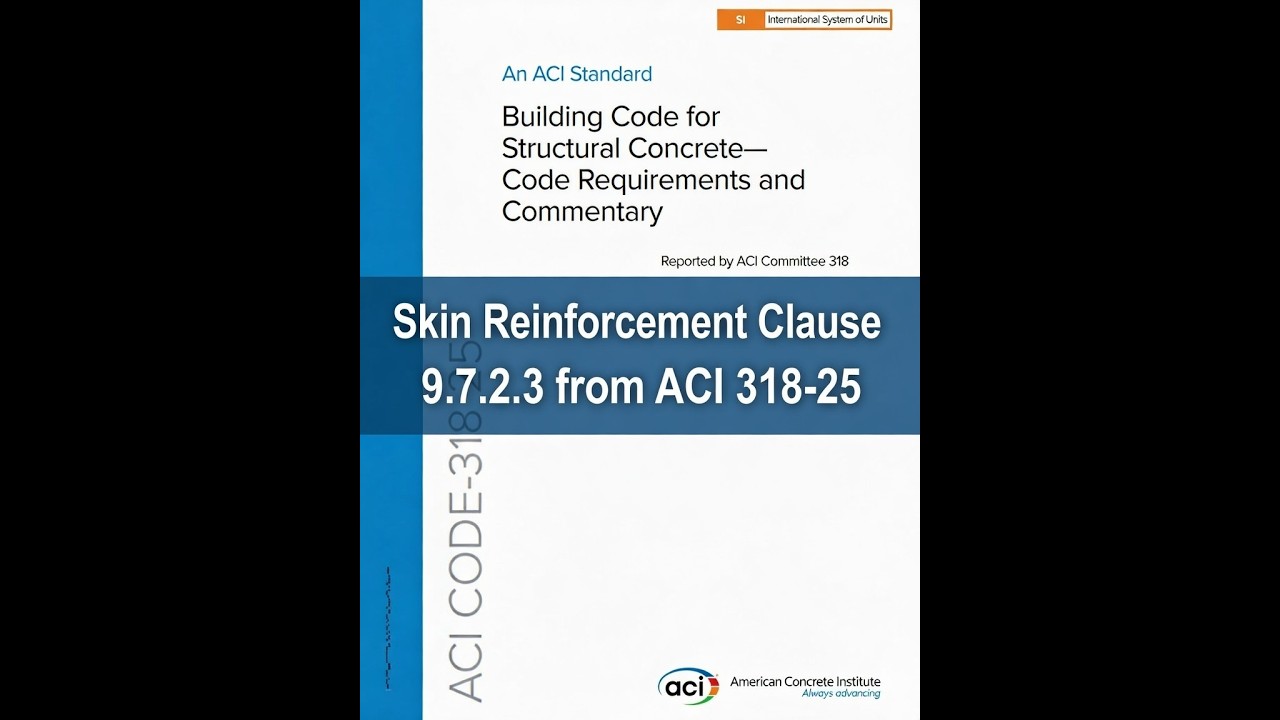 بند Skin Reinforcement من ACI 318-25 | فيديوهات بنود الكود (01)