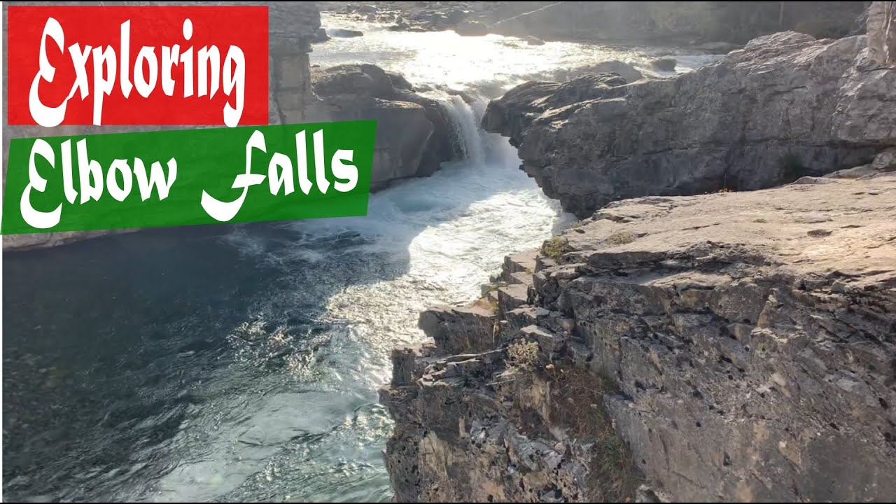 Exploring the beautiful water falls and river valley of Elbow Falls, Alberta