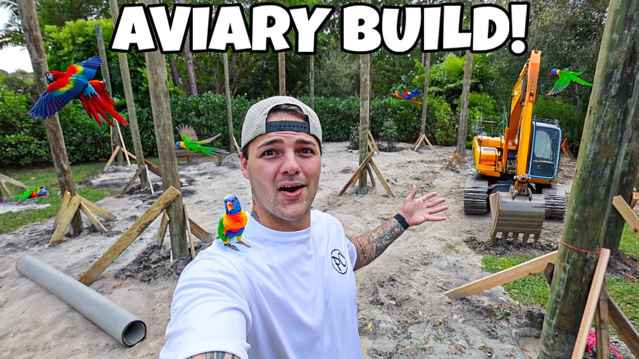 Building $100,000 AVIARY in My Backyard for BIRDS!!