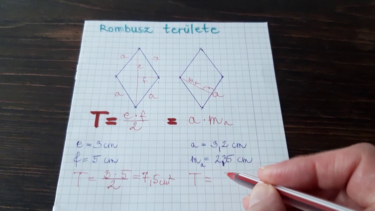 Rombusz területe