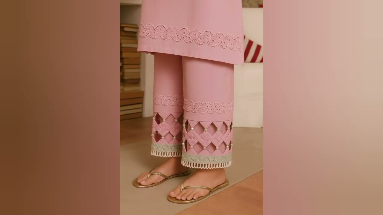 Beautiful Trousers Design For Girl Kurti Trousers Design stylish Trousers Design #trousers #design