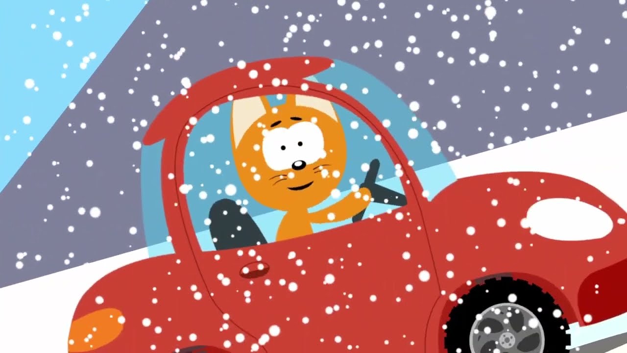 Winter! Cartoons über den Winter - Das Kätzchen und die Zaubergarage - Kinder Zeichentrick