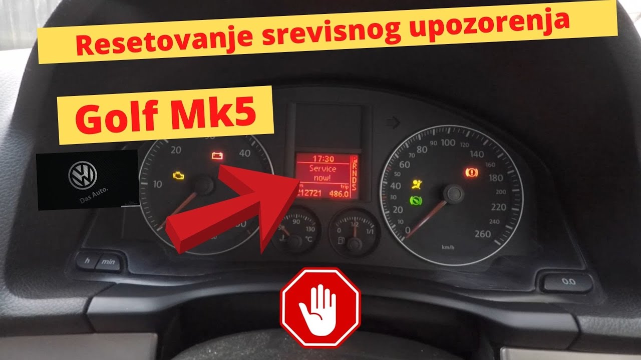 Kako resetovat  servisno upozorenje na VW golf Mk5