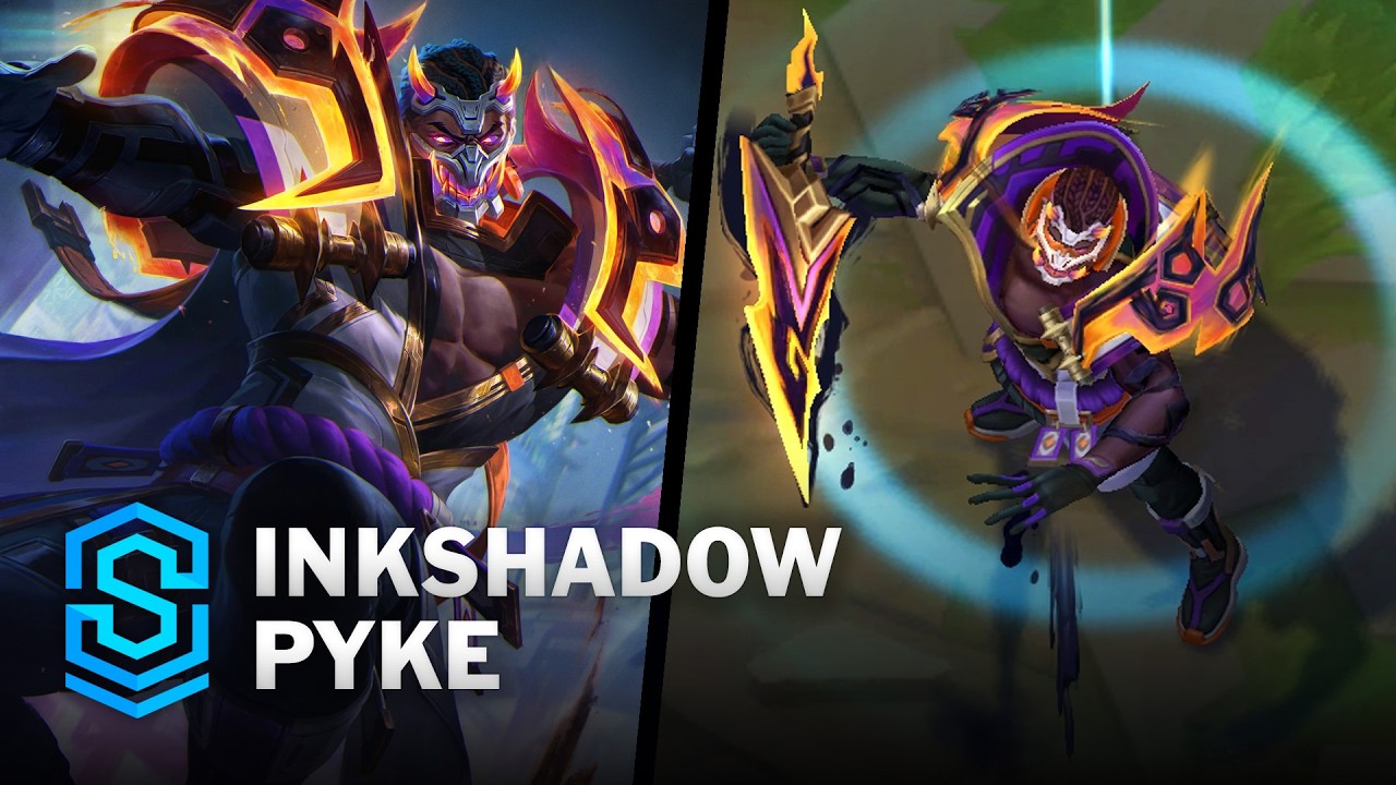 Inkshadow Pyke Skin Spotlight - Pre-Release - PBE Preview - League of Legends