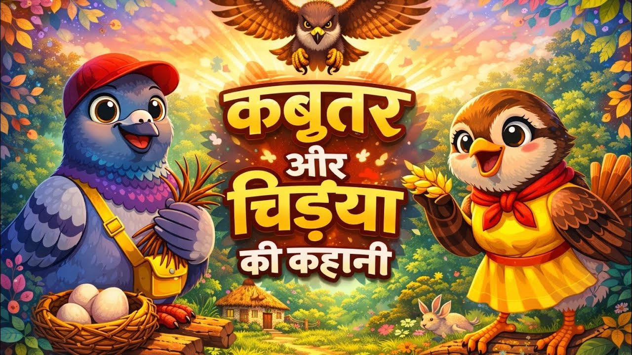 😱कबूतर और चिड़िया की अनोखी दोस्ती Long Cartoon 