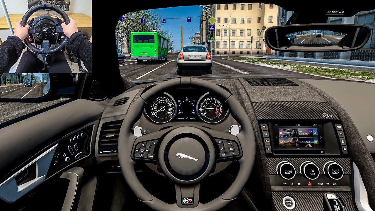 City Car Driving - 2016 Jaguar F-Type SVR [Steering Wheel Gameplay]