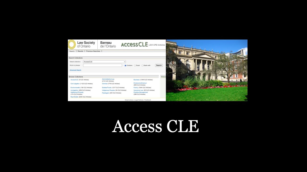 Access CLE: Online Legal Research Database