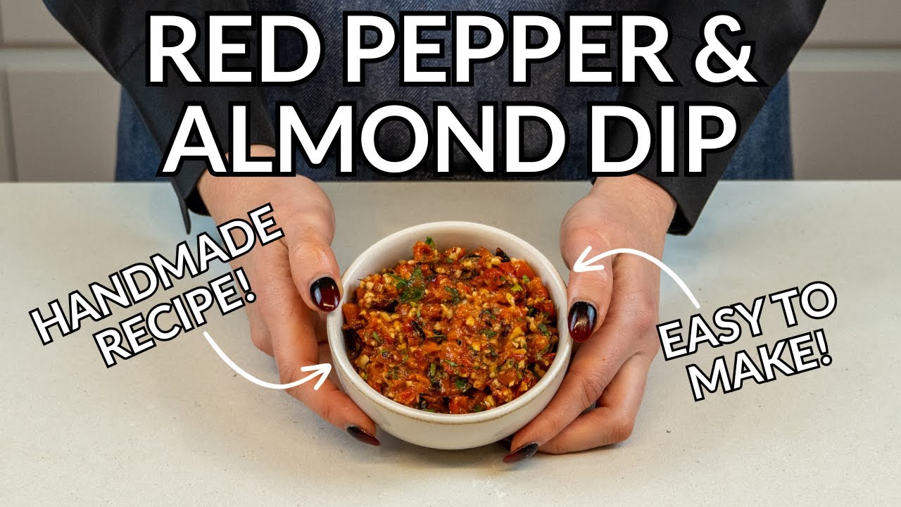 Simple Roasted Red Pepper & Almond Dip (No Special Equipment!)