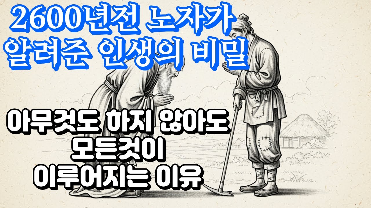 2600년 전 노자가 알려준 인생의 비밀 | 도덕경에 숨겨진 무위자연의 지혜, 99%가 오해하는 노자 사상 | 아무것도 하지 않아도 모든 것이 이루어지는 이유