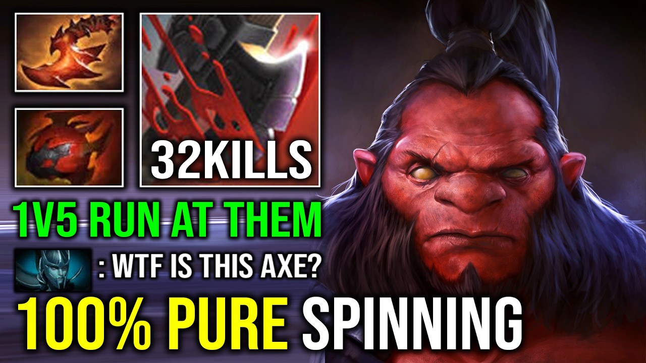 HOW TO OFFLANE AXE 11Min Godlike Unlimited Spinning Max Strength Raid Boss Carry Dota 2