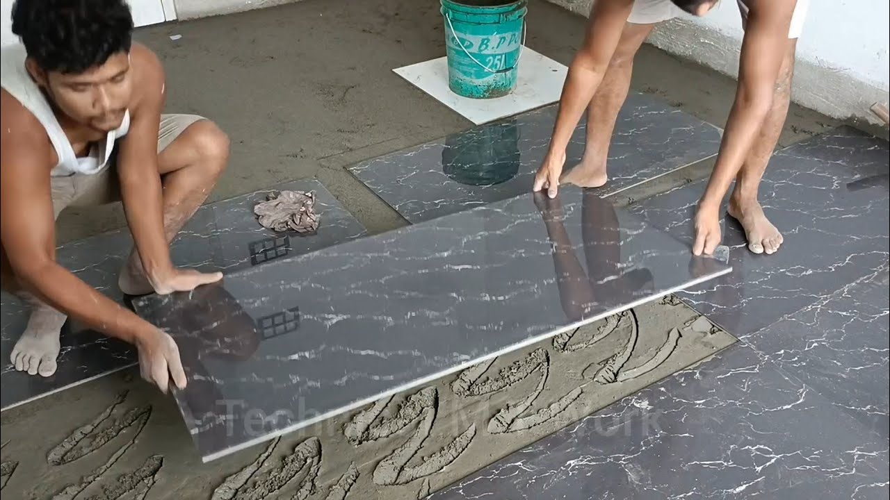 Bedroom floor tiles fitting 600x1200mm ceramic tile fitting