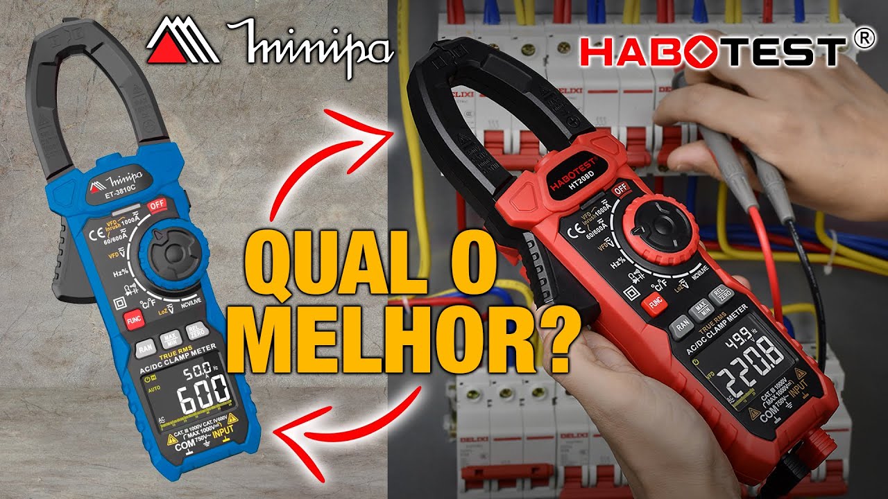 Alicate Amperímetro PROFISSIONAL  HABOTEST HT208D TRUE RMS 1000A AC DC