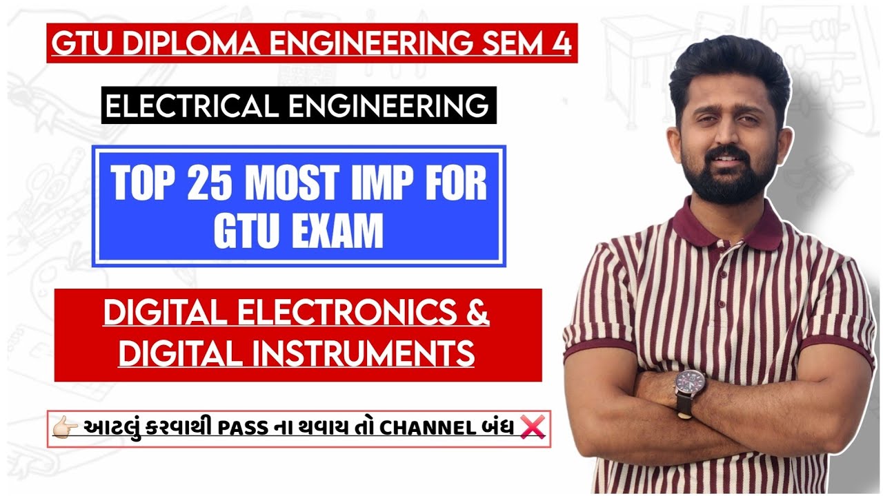 DIGITAL ELECTRONICS & DIGITAL INSTRUMENTS TOP 25 MOST IMP | GTU DIPLOMA SEM 4 ELECTRICAL | DEDI IMP
