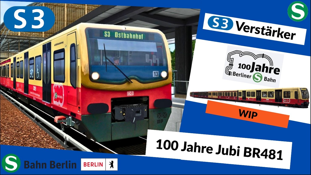 S-Bahn Berlin | S3 Verstärker zum Ostbahnhof | BR481 100 Jahre Jubi-Zug | PC | HD | 60 FPS | DE