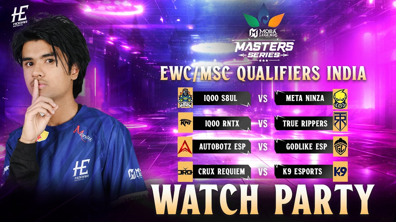 🔴[WATCHPARTY] EWC INDIAN QUALIFIERS | 2026 MLMS | LEAGUE STAGE - DAY 2 || MOBA LEGEND MASTER SERIES