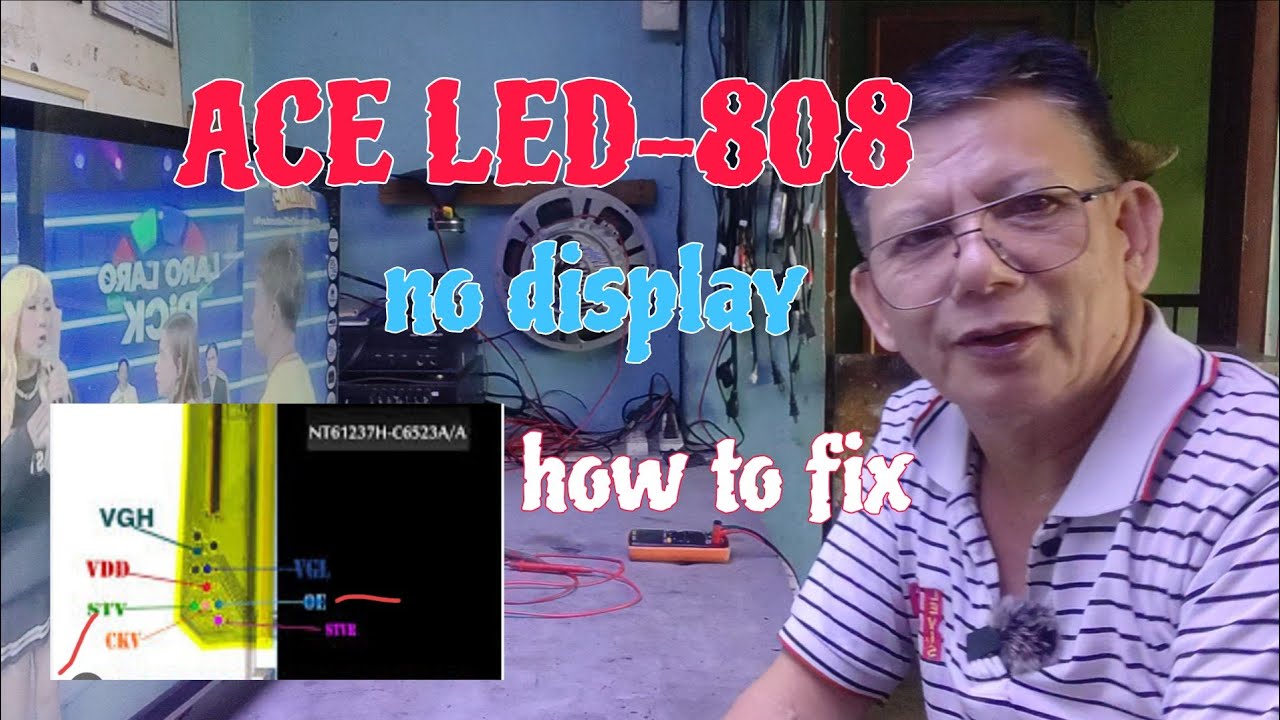 ACE LED-808 no display backlight ok how to fix.