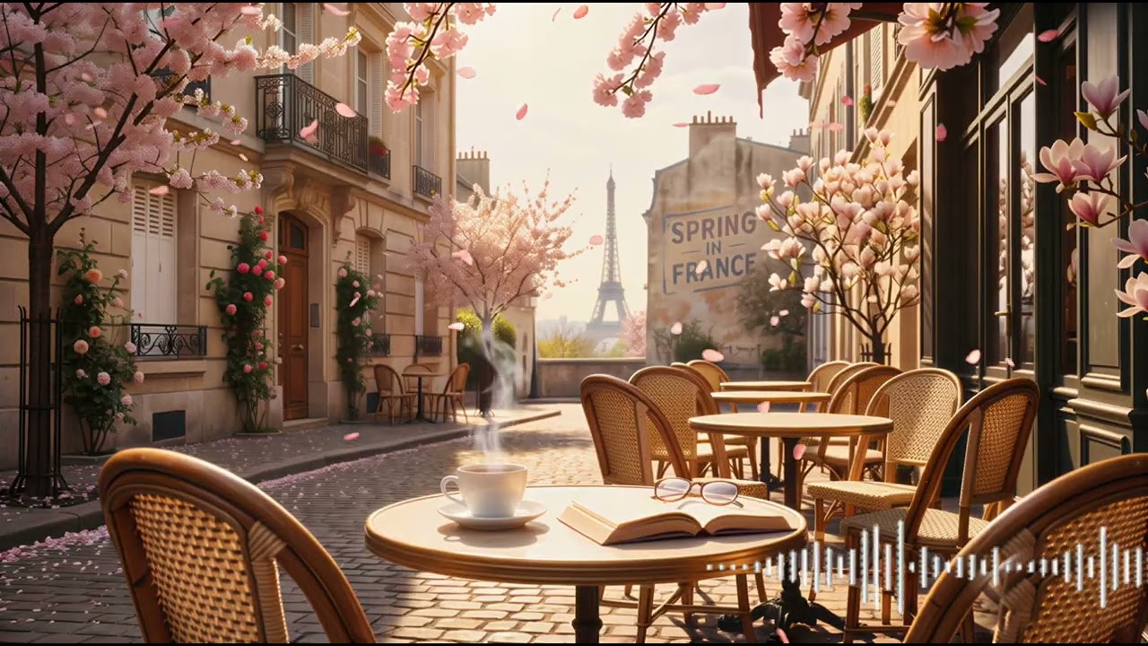 Coffee in France ☕ Spring Café Jazz | Relaxing Paris Vibes