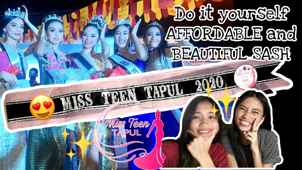 DIY: EASY and AFFORDABLE SASH FOR PAGEANTS and other events | Saligue Sisters