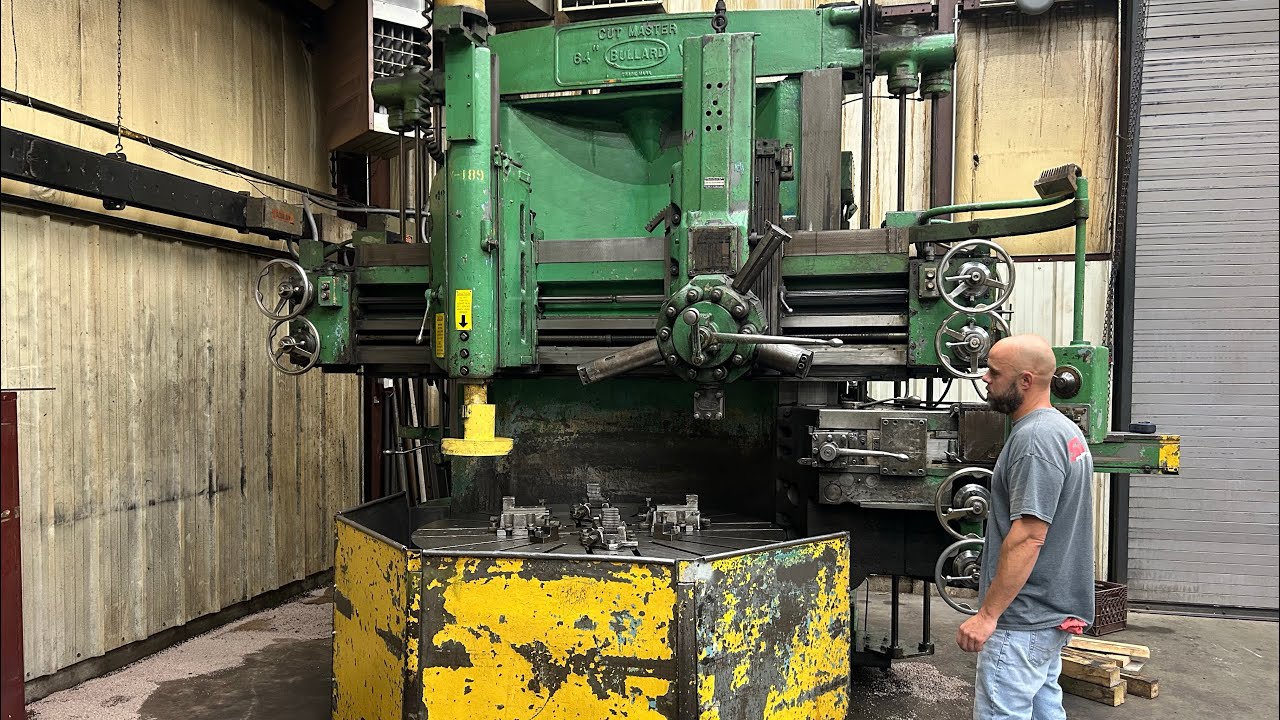 64” BULLARD CUTMASTER VTL, 3 Heads, 4 Jaw Table