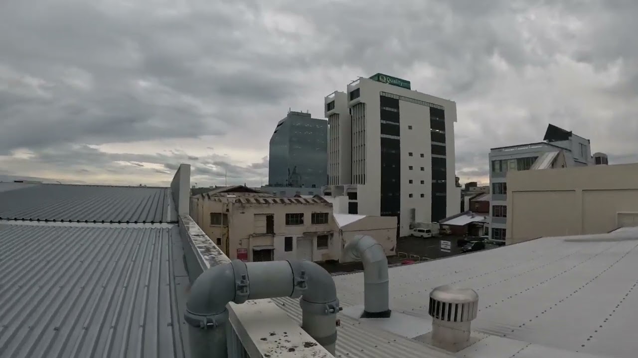 Climbing Palmerston North Plaza Roof