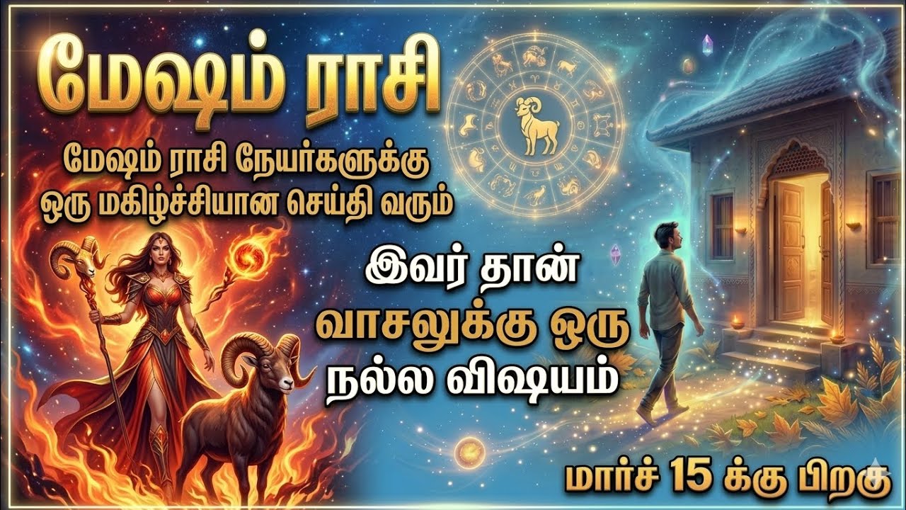மேஷம் - மார்ச் 15-க்கு பிறகு வீட்டு வாசலை மிதிக்கப்போகும் அந்த நபர் யார்? நடக்காத 1 நடக்கப்போகுது!