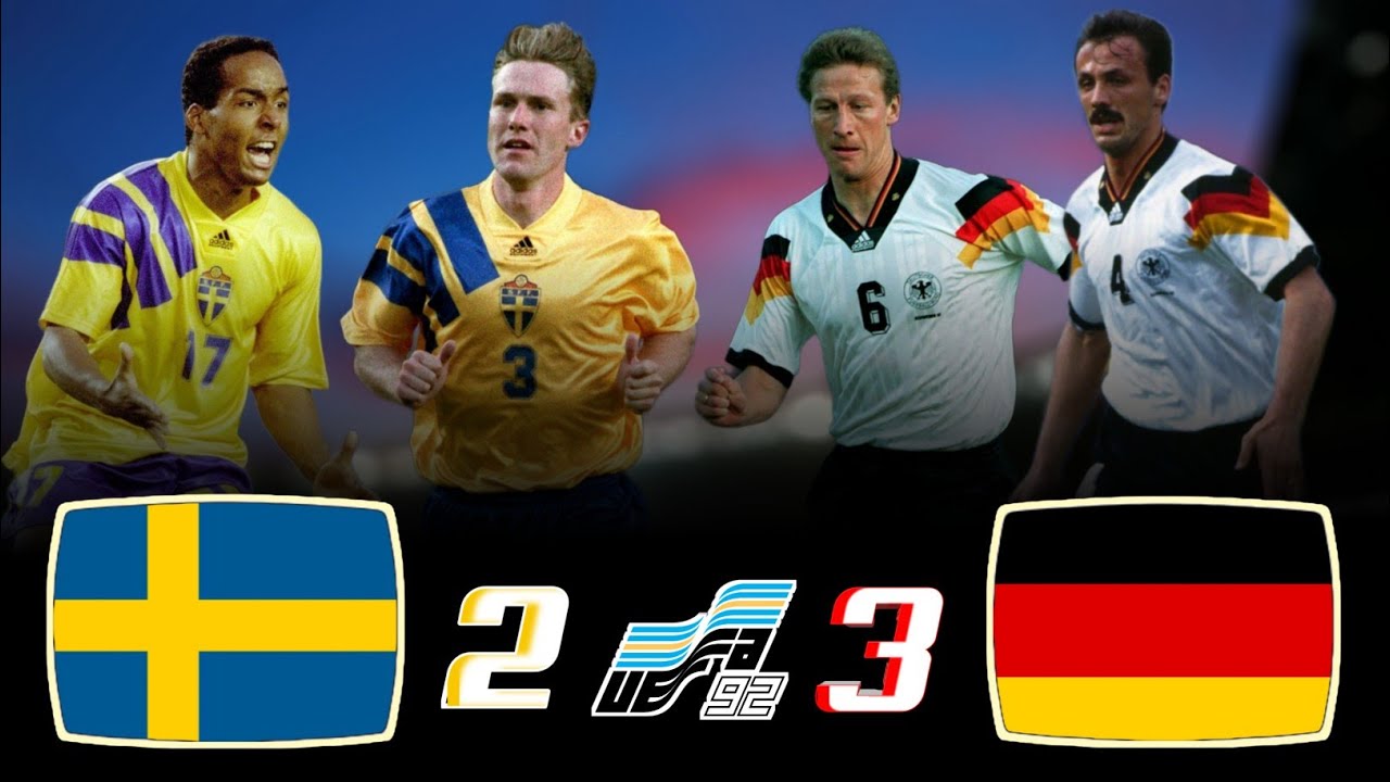 Хесслер сияет на шведском небе и выводит Германию в финал Евро 🤯⚽》 Германия 3×2 Швеция 1992