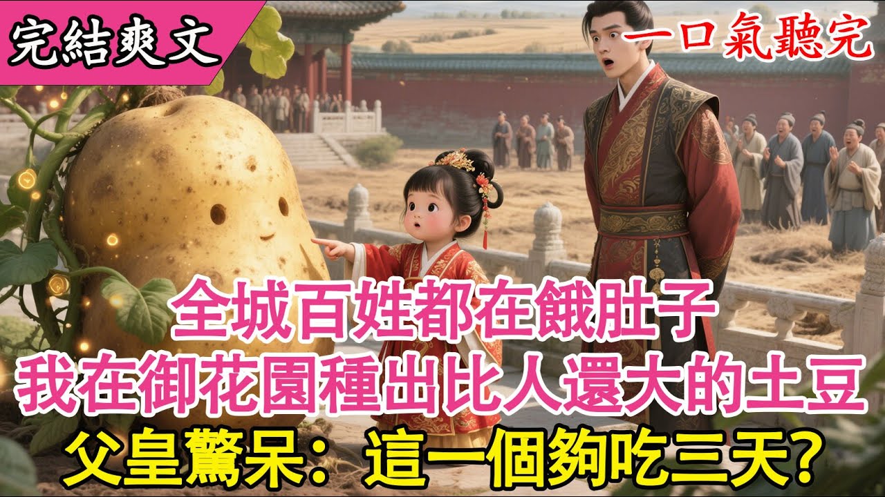 【完結小說】全城百姓餓肚子？我在御花園種出【比人還大的土豆】，父皇驚呆：這一個夠吃三天？#讀心術#糧荒#現代種子#巨型蔬菜#畝產萬斤#吃飽喝足#心聲